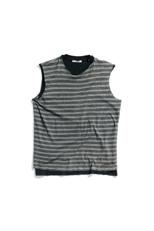 Double Tank White Stripe