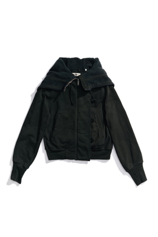 Flight Jersey Hood Overdyed Dark Green