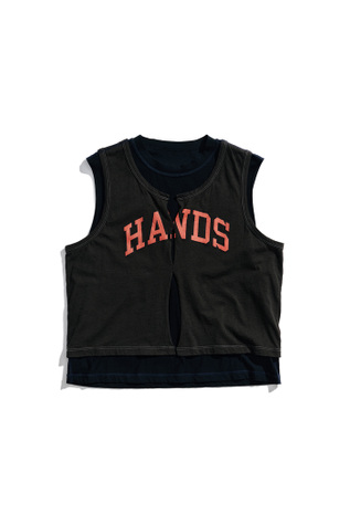 Gravity Tank Stitched Overdyed Brown