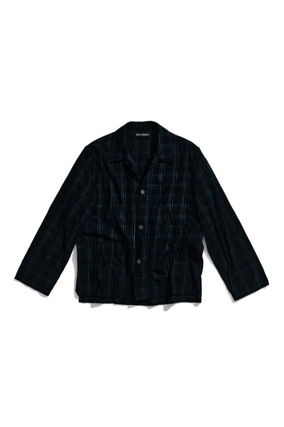 Our Legacy - Haven Jacket Overdyed Blue Helix Flannel