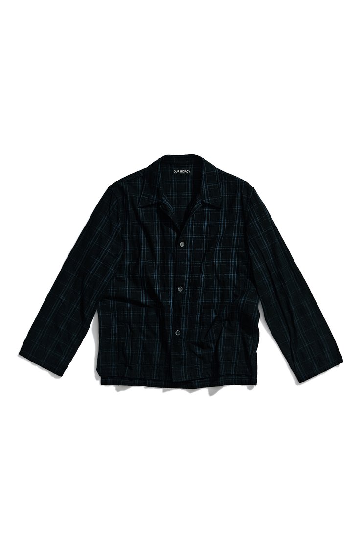 ジャケット・アウター Our Legacy 23aw Haven Jacket 50 Our Legacy - Haven Jacket Overdyed Blue Helix Flannel