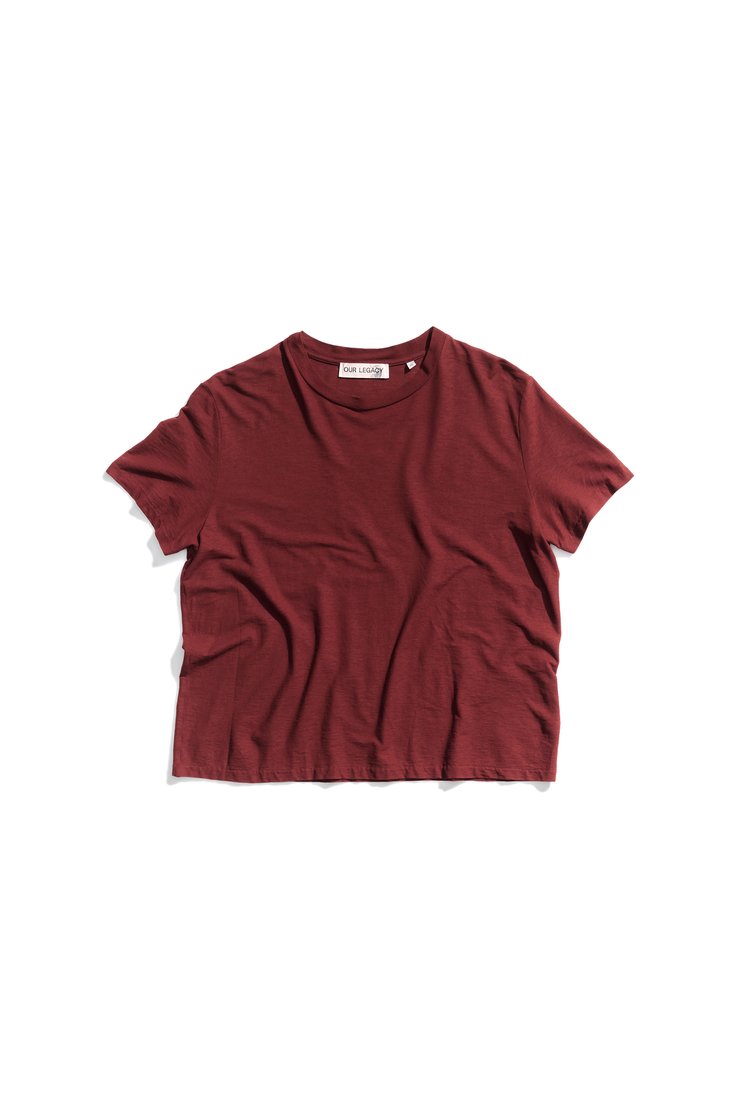 【OUR LEGACY】　パイル地Tシャツ Our Legacy - Hover T-Shirt Overdyed Red