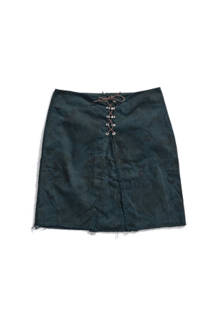 Mini Hook Skirt Overdyed Spotted Rose Black