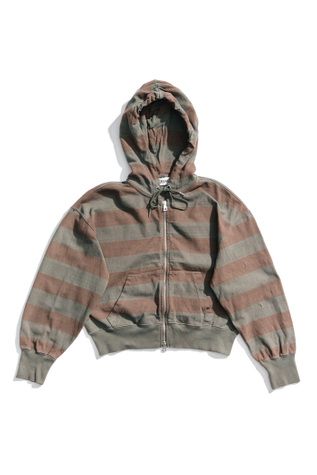 Mischief Hood Overdyed Sand Stripe