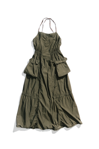 Parachute Dress Overdyed Olive