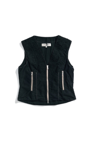 Ripley Vest Overdyed Black
