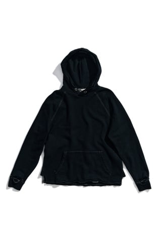 Slash Hood Overdyed Black