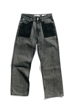Third Cut Overdyed Grey Painted Pocket