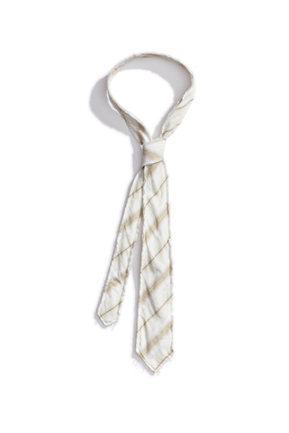 Tie Umbrella Stripe Raw Edge