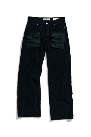 Treble Cut Overdyed Black Camo Pocket