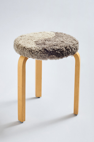 Work Shop Artek Stool 60 Dark Shearling