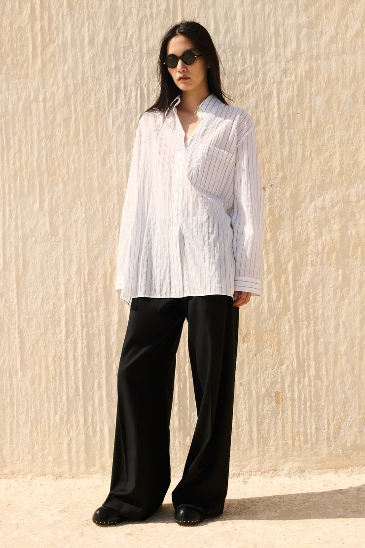 トップス our legacy GRAZIA SHIRT SHORTSLEEVE 40 Our Legacy - Grazia Shirt Shortsleeve Ragazzo Stripe