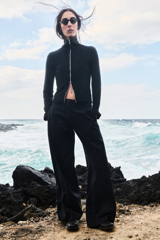 Comodo Trouser Linee Di Mezzanotte Wool