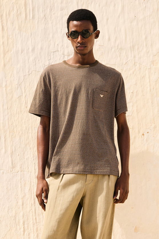 トップス OURLEGACY x Emporio Armani Tasca T-Shirt Our Legacy - Tasca T-shirt Macchiato Stripe