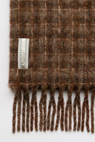 Our Legacy - Estate Scarf Dorf Check Fuzzy Alpaca