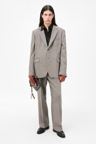 Ceremony Blazer Brown Natural Herringbone