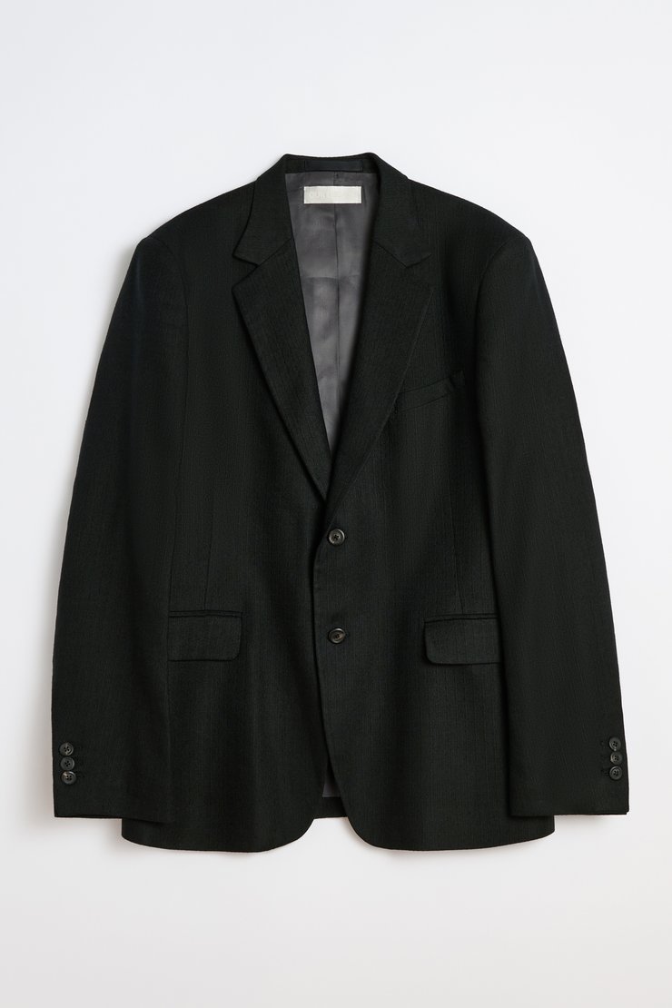 Our Legacy - Ceremony Blazer Coal Black Link Stripe Weave