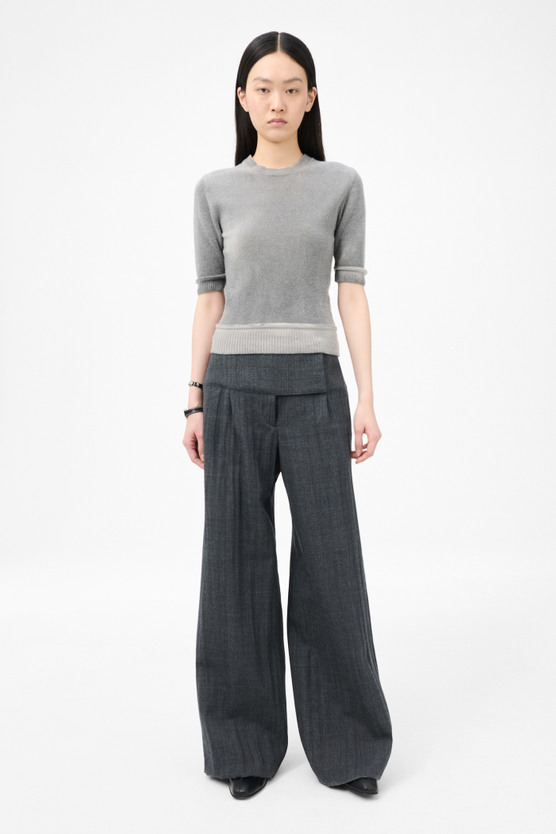 Our Legacy - Girdle Trouser Stone Grey Plisse Wool