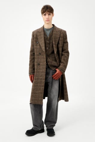 Our Legacy - Our Legacy Whale Coat Dorf Check Boiled Alp Wool