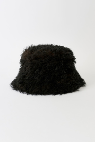 Bucket Hat Ombre Brown Hairy Wool