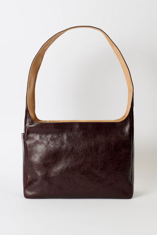 Grande Brick Bag Deep Abyss Red Leather