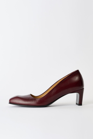 Karasu Pump True Dyed Lovers Red Leather