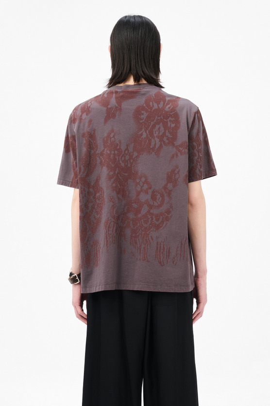 Our Legacy - Box T-Shirt Tasty Raisin Lace Stencil