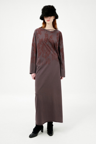 Covert Dress Tasty Raisin Lace Stencil