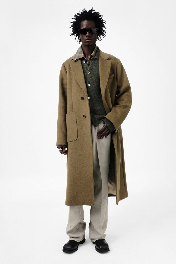 ジャケット・アウター OVERCOAT WOOL MELTON OVERSIZED JACKET Our Legacy - Robe Overcoat Disruptive Moss Kilo Melton
