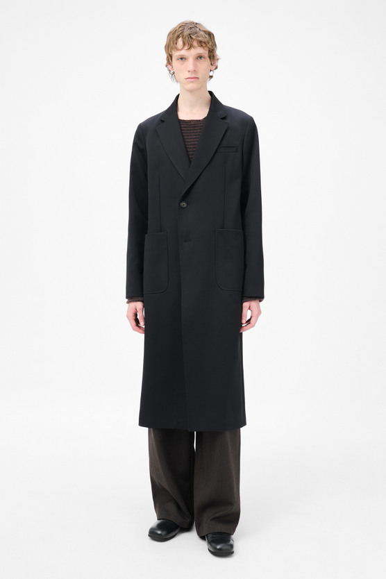 Our Legacy - Robe Overcoat Onyx Black Tech Sateen