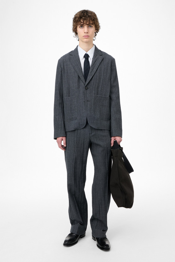 Our Legacy - Temp Blazer Stone Grey Plisse Wool