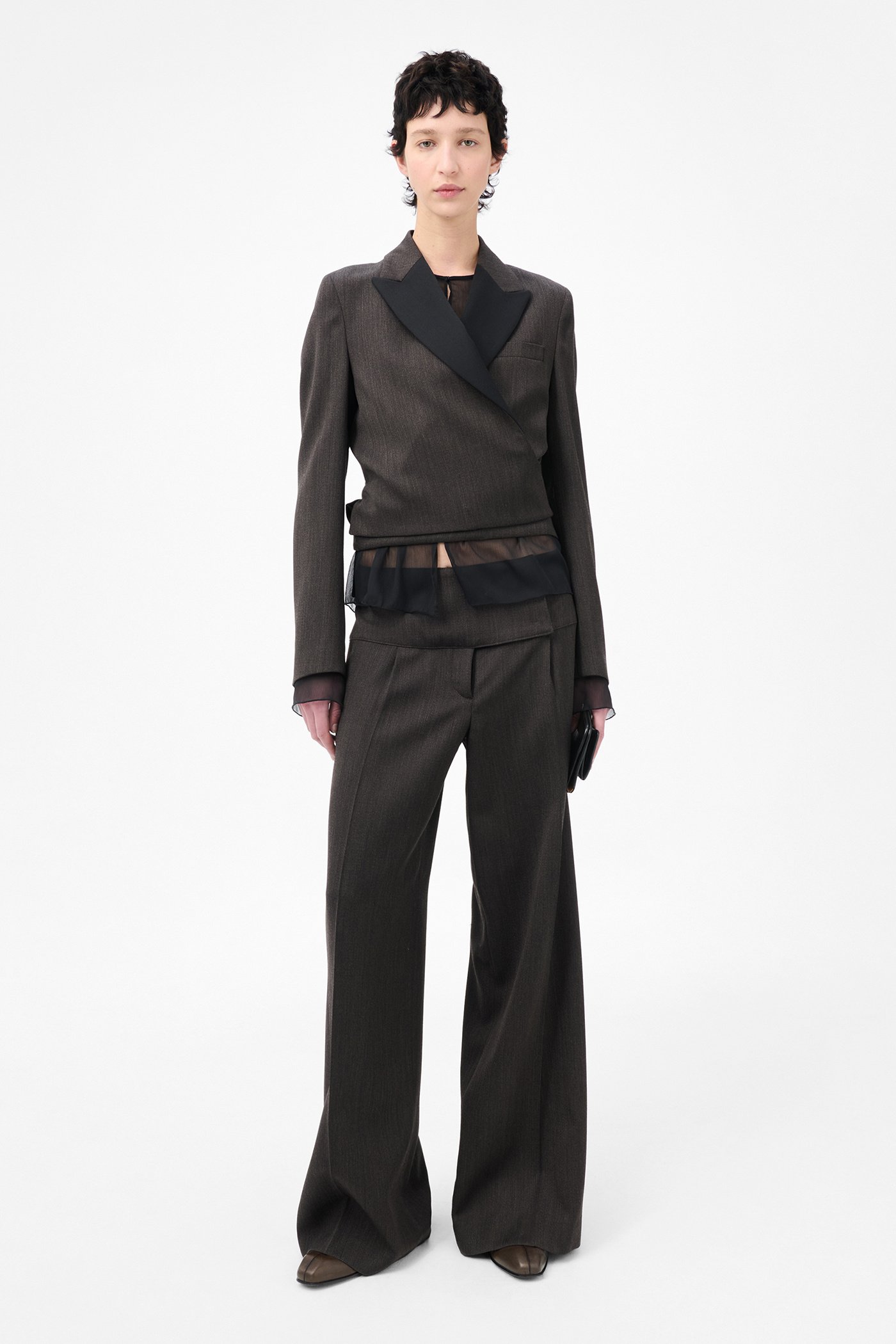 OUR LEGACY タイトスカート 36 チャコールグレー Our Legacy - Sash Skirt Dark Grey Melange Jersey