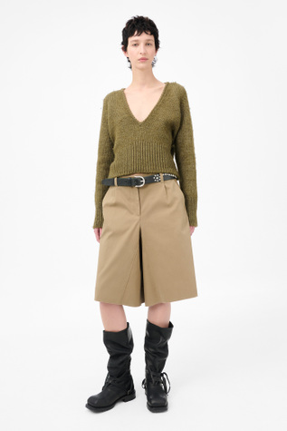 Jumbo Shorts Slow Khaki Macuable Cotton