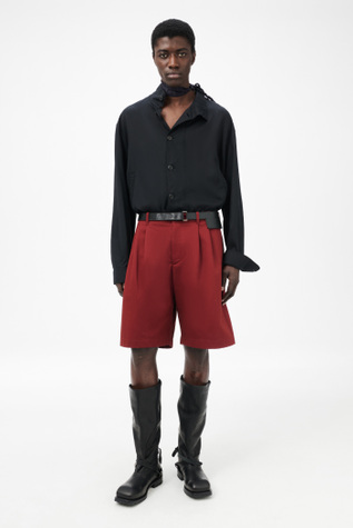 Ponte Shorts Profound Red Megatwist Twill