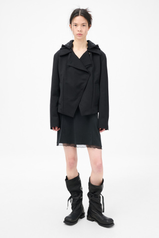 Veiled Jacket Onyx Black Tech Sateen