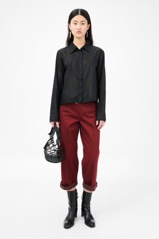 Our Legacy - Auto Shirt Black Ink Chintzed Mussola