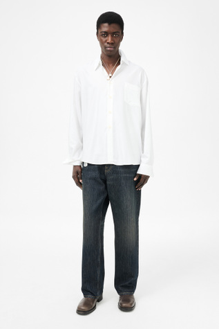 Beyond Shirt Static White Liquid Oxford