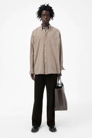 Borrowed Bd Shirt Clay Cotton Voile