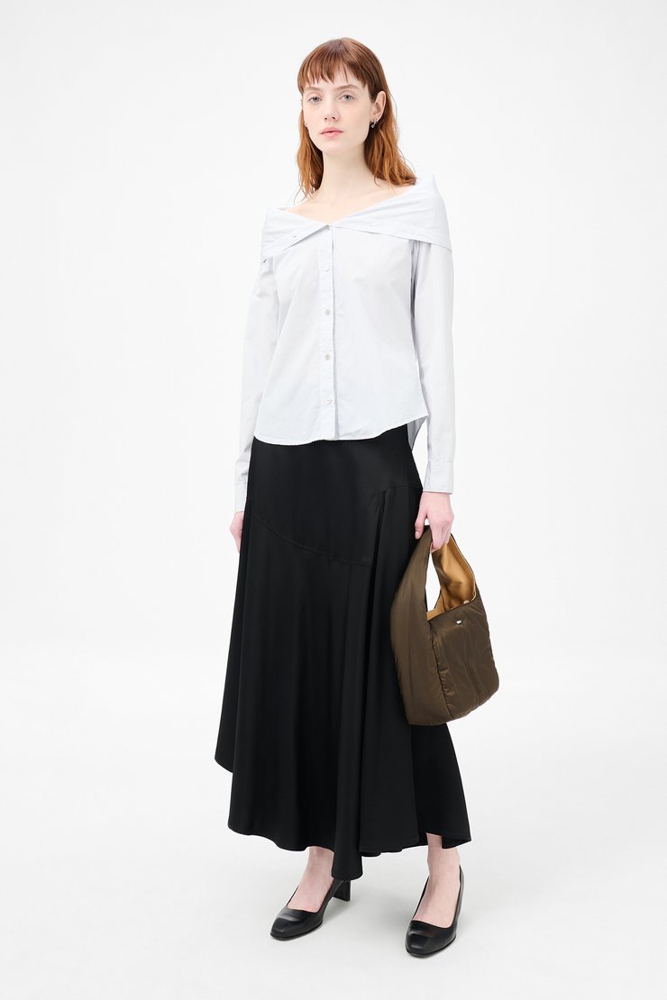 スカート Crispy Shirt Pressed Skirt JIL SANDER | EMBROIDERED ASYMMETRICAL SKIRT