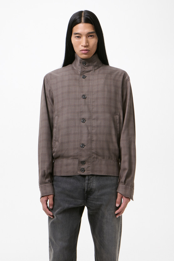 Our Legacy - Mock Bomber Dirty Brown Glen Plaid