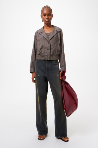 Tuxedo Bomber Dirty Brown Glen Plaid