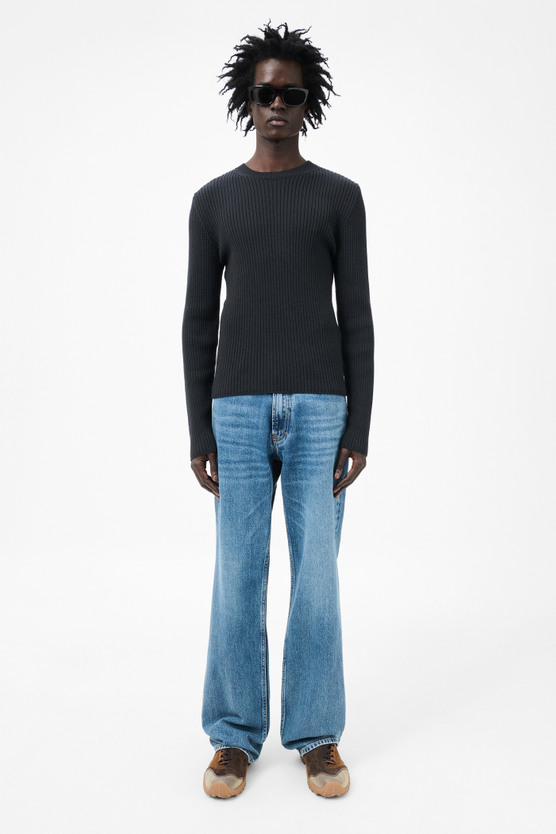 【24SS 】OURLEGACY COMPACT ROUNDNECK 44 Our Legacy - Compact Roundneck Off Black Rustic Merino