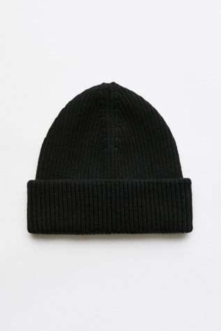 OUR LEGACY 23AW ビーニー BLACK WOOL KNIT CAP Our Legacy - Knit Hat Black Rustic Merino