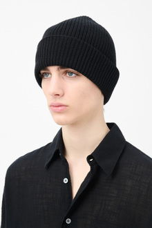 帽子 OUR LEGACY KNIT HAT Black Rustic Merino Our Legacy - Knit Hat Black Rustic Merino