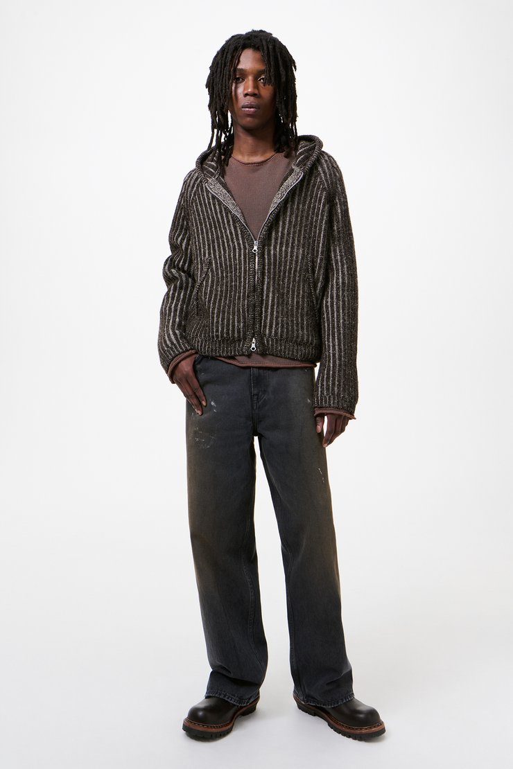 Our Legacy - Level Hood Vanise Brown Stripe Isels Wool