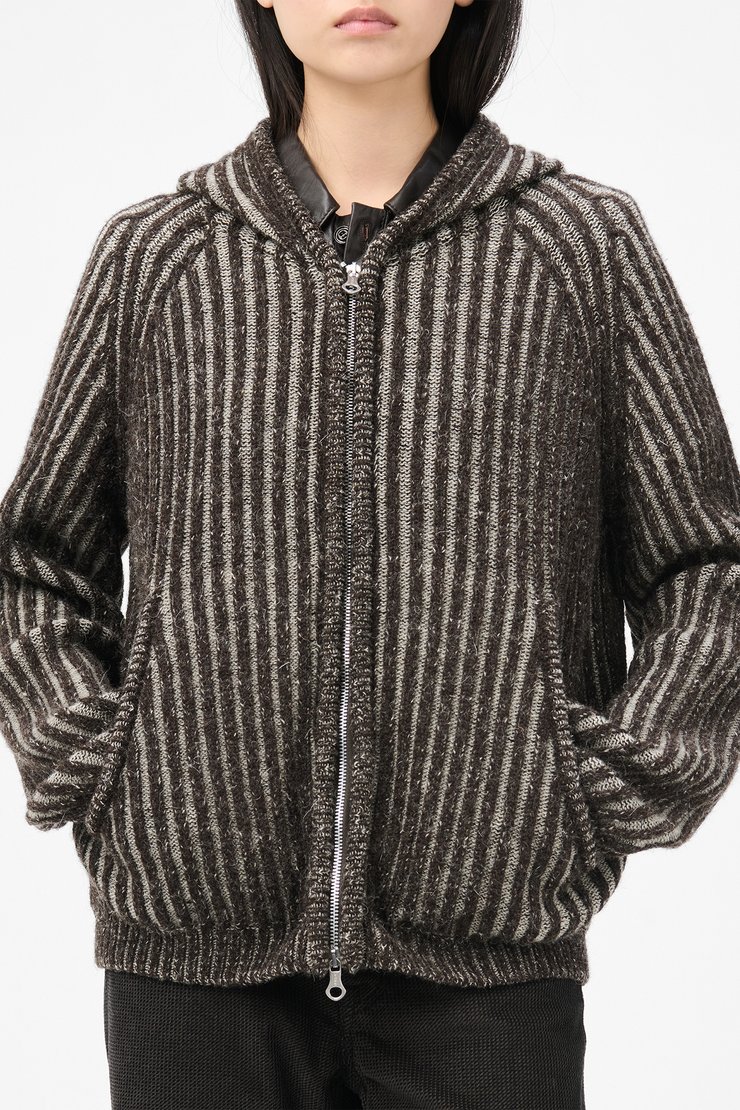 Our Legacy - Level Hood Vanise Brown Stripe Isels Wool
