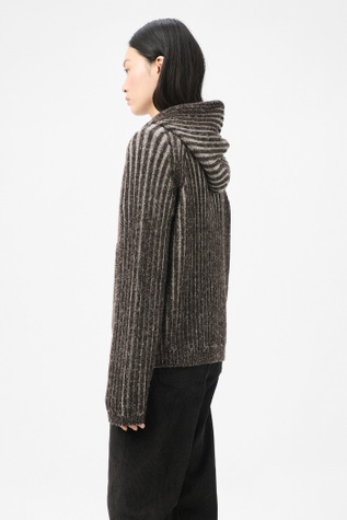 Our Legacy - Level Hood Vanise Brown Stripe Isels Wool