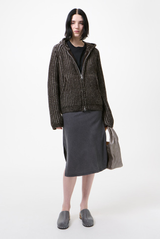 Level Hood Vanise Brown Stripe Isels Wool