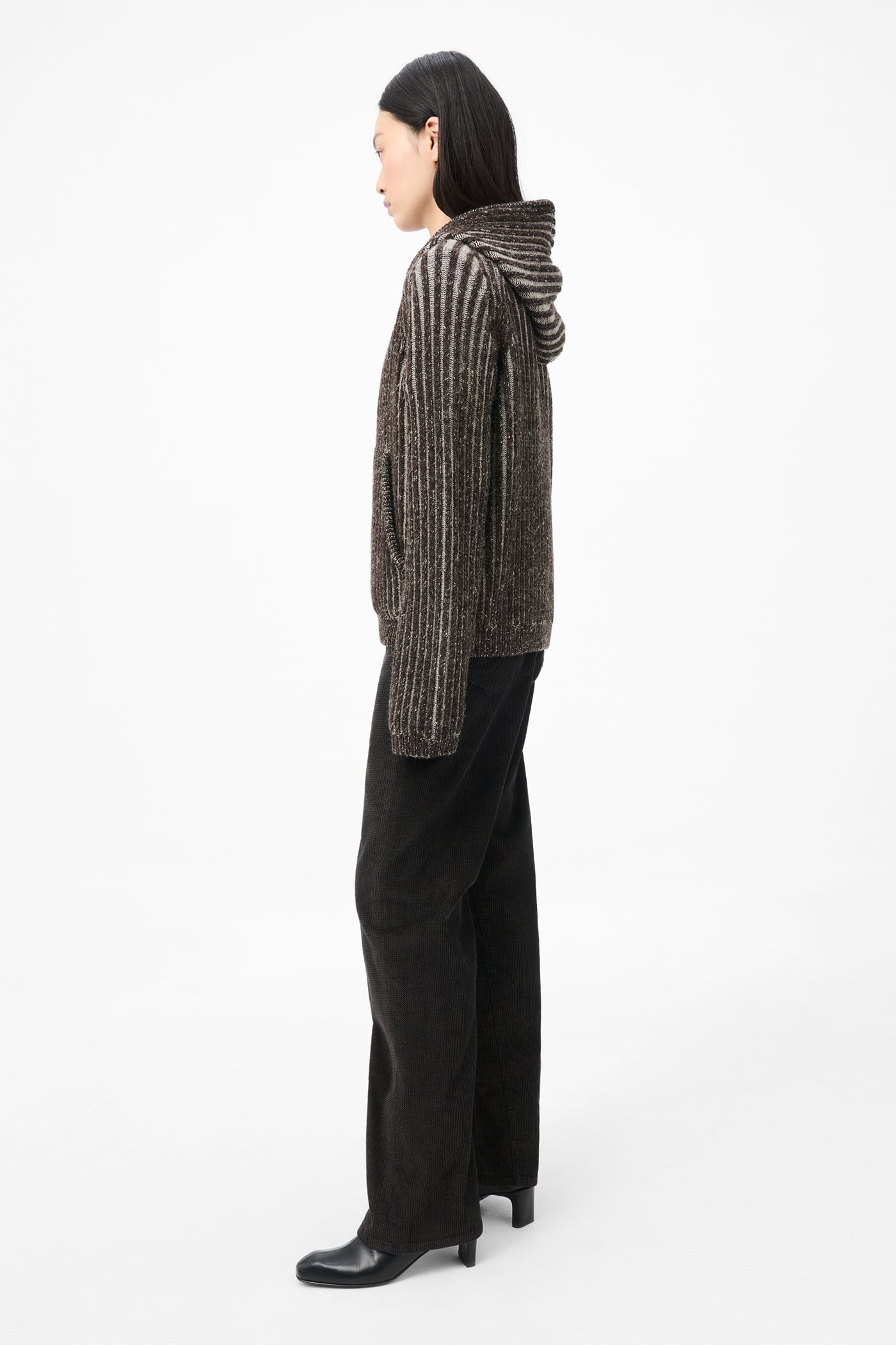 Our Legacy - Level Hood Vanise Brown Stripe Isels Wool