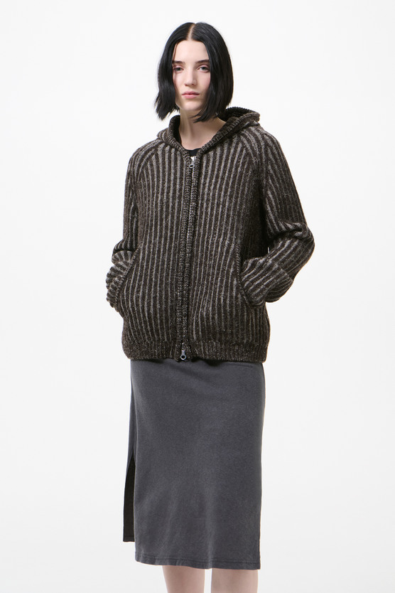 Our Legacy - Level Hood Vanise Brown Stripe Isels Wool